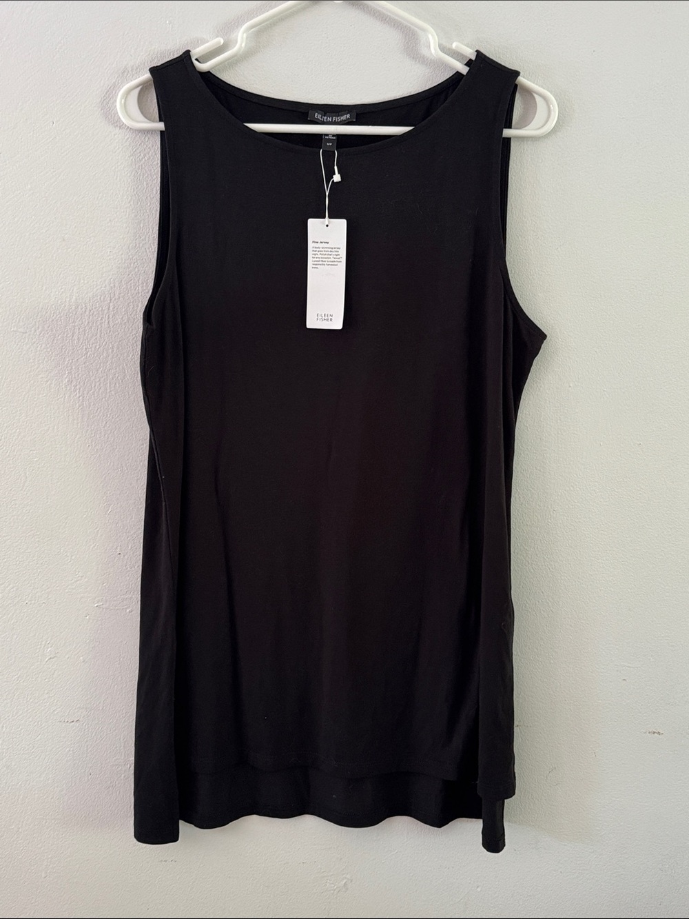 NWT Eileen Fisher Black Sleeveless Tank Sz S